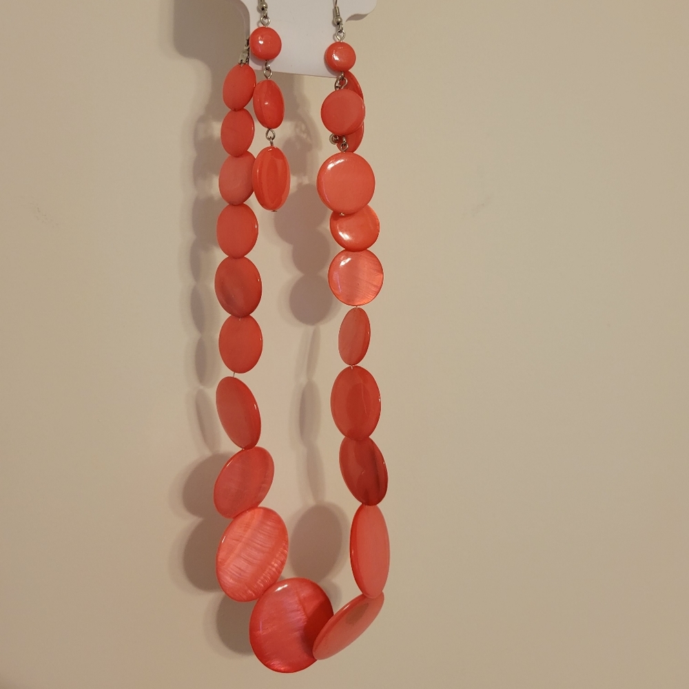 Coral Necklace/Earing Combo